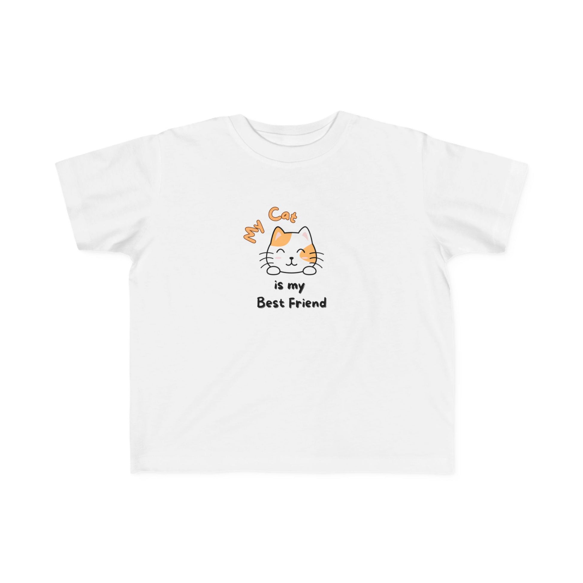 Cute Cat Toddler Tee - My Cat is My Best Friend, Kids Shirt, Cat Lover Gift, Birthday Apparel, Cat Themed Outfit, Toddler Clothing