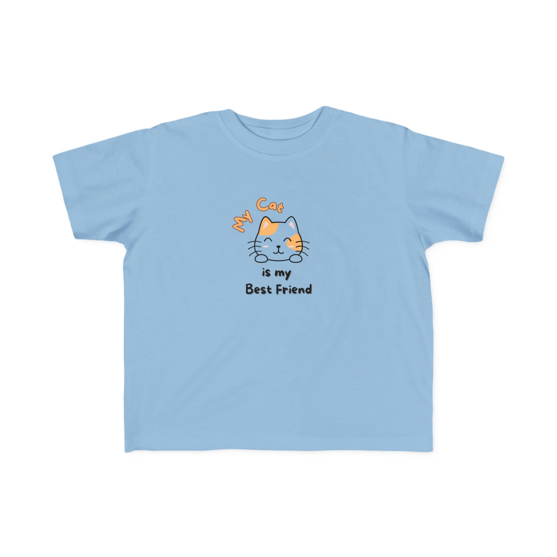Cute Cat Toddler Tee - My Cat is My Best Friend, Kids Shirt, Cat Lover Gift, Birthday Apparel, Cat Themed Outfit, Toddler Clothing