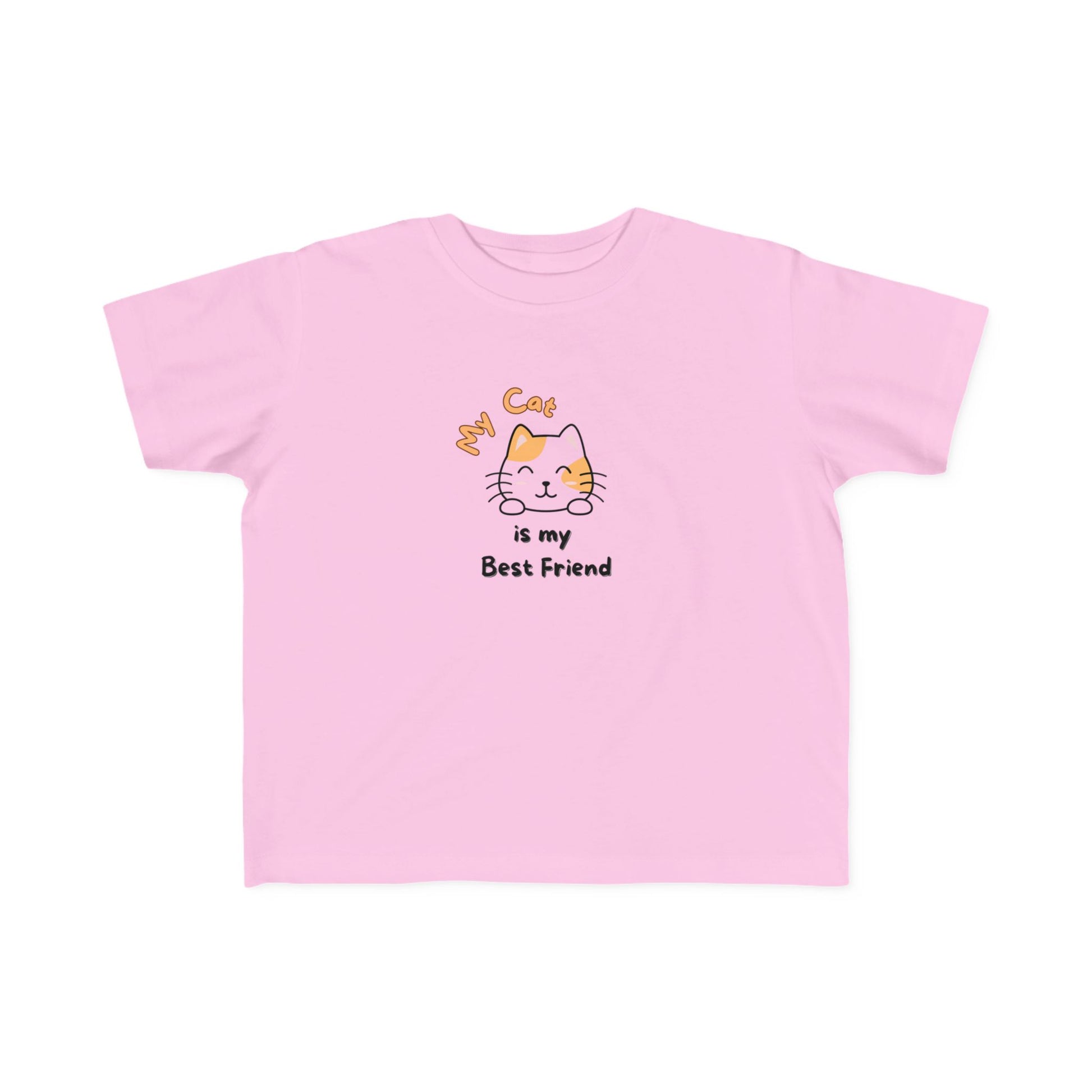 Cute Cat Toddler Tee - My Cat is My Best Friend, Kids Shirt, Cat Lover Gift, Birthday Apparel, Cat Themed Outfit, Toddler Clothing