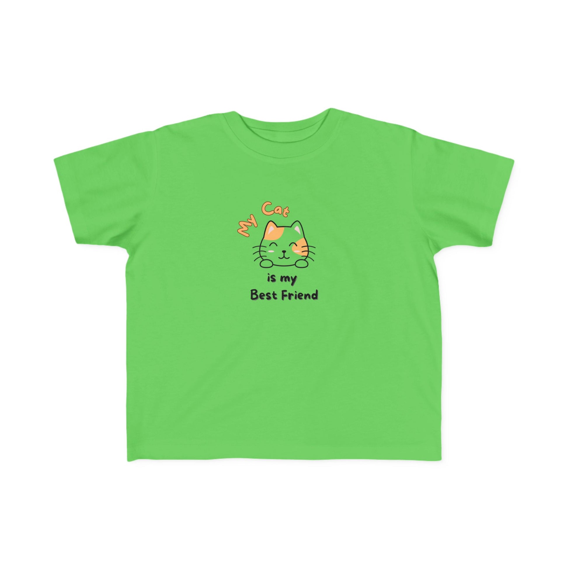Cute Cat Toddler Tee - My Cat is My Best Friend, Kids Shirt, Cat Lover Gift, Birthday Apparel, Cat Themed Outfit, Toddler Clothing