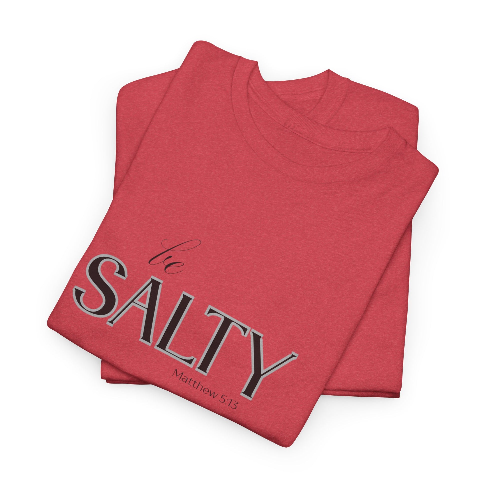 Stylish Unisex Heavy Cotton Tee - 'SALTY' Statement Shirt, Casual Wear, Gift for Friends, Beach Vibes, Summer Fashion