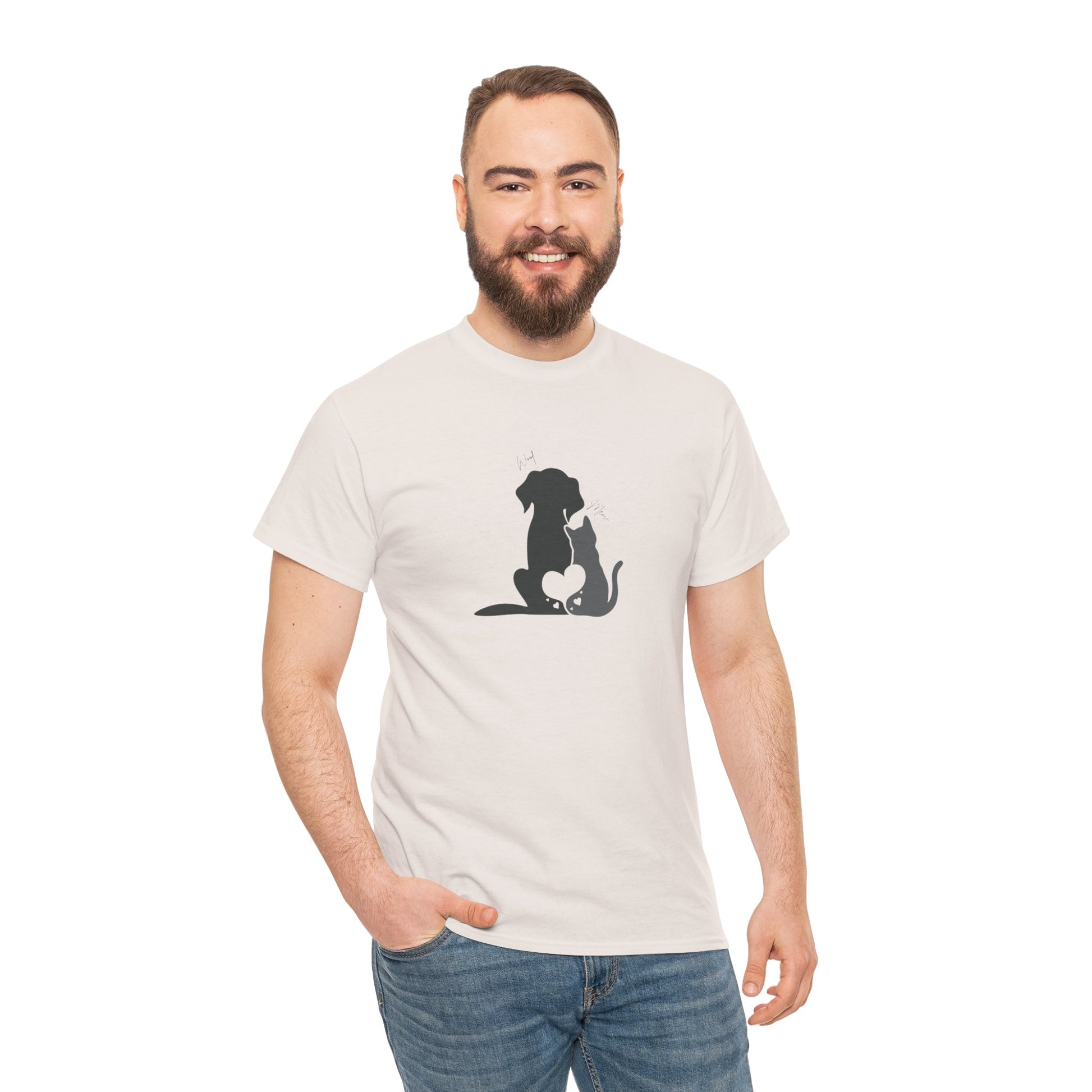 Adorable Pet Love Tee, Unisex Cotton T-Shirt, Animal Lover Gift, Cute Dog Cat Design, Everyday Casual Wear, Perfect for Pet Lovers