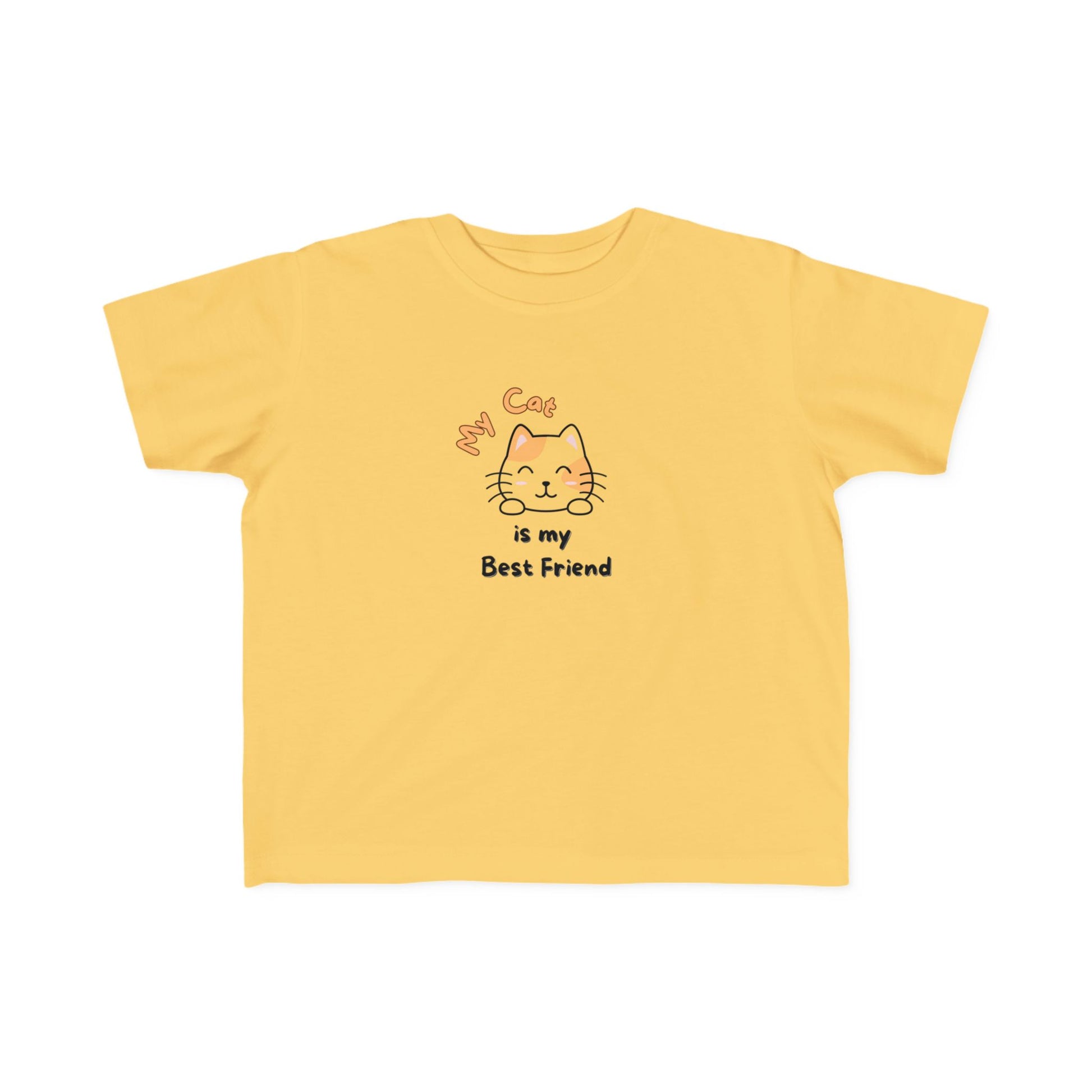 Cute Cat Toddler Tee - My Cat is My Best Friend, Kids Shirt, Cat Lover Gift, Birthday Apparel, Cat Themed Outfit, Toddler Clothing