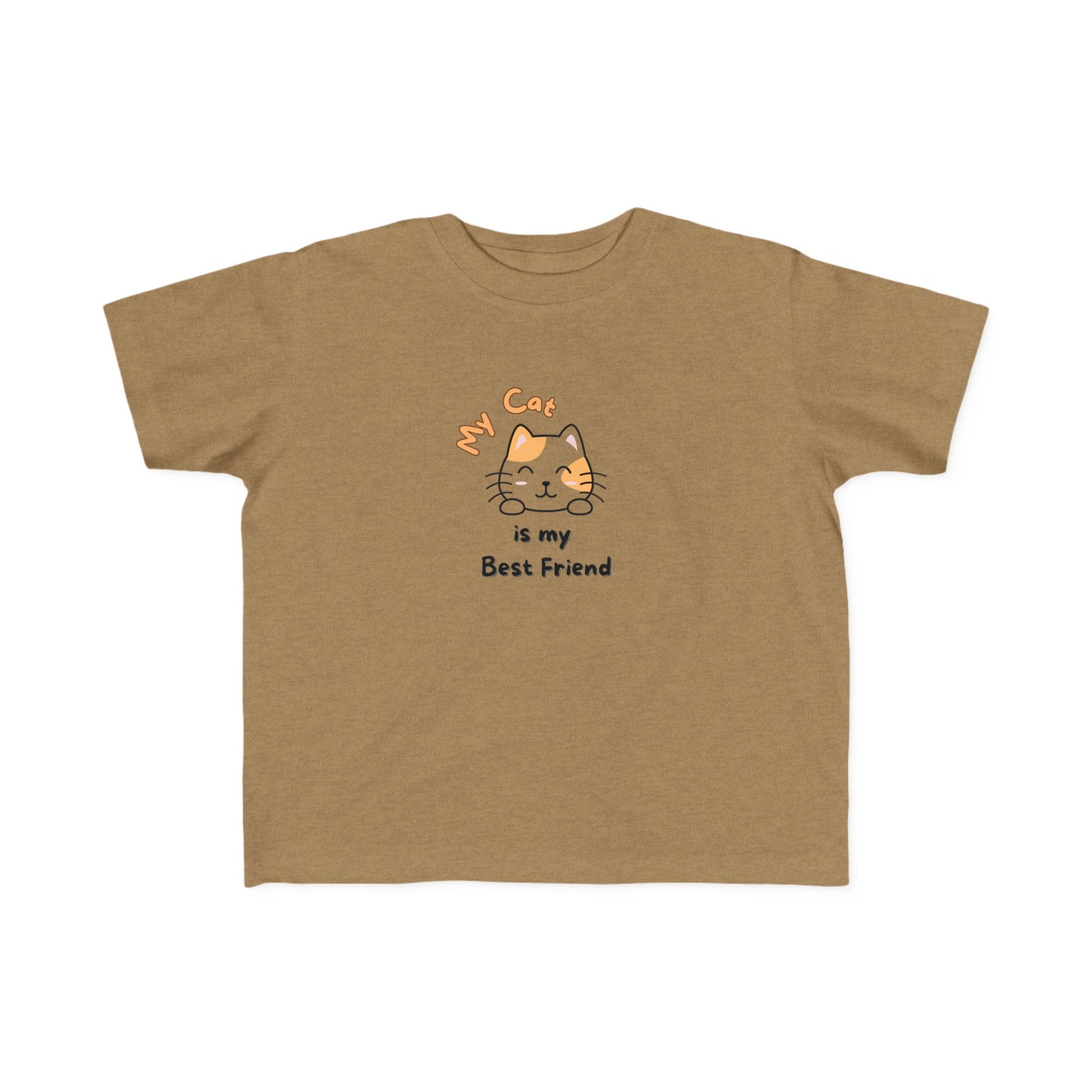 Cute Cat Toddler Tee - My Cat is My Best Friend, Kids Shirt, Cat Lover Gift, Birthday Apparel, Cat Themed Outfit, Toddler Clothing
