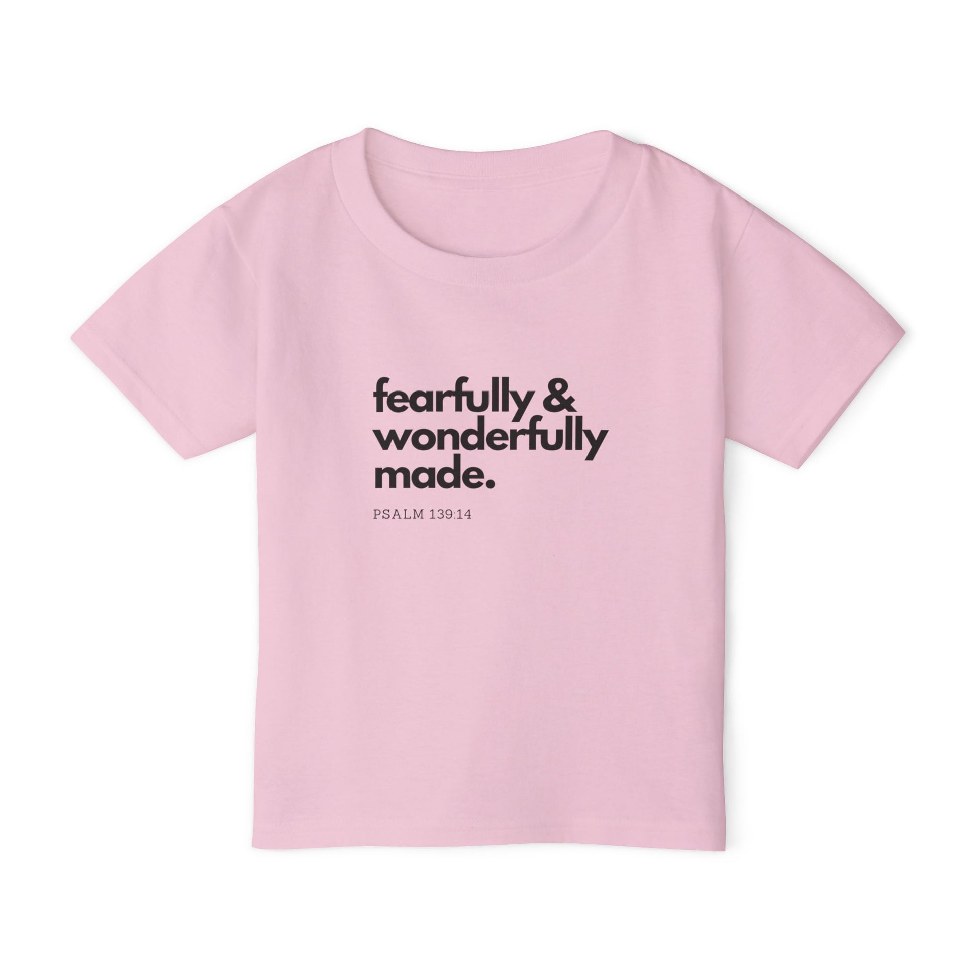 Fearfully & Wonderfully Made Toddler T-shirt, Inspirational Kids Tee, Gift for Baby Showers, Faith-Based Toddler Apparel, Psalm 139:14