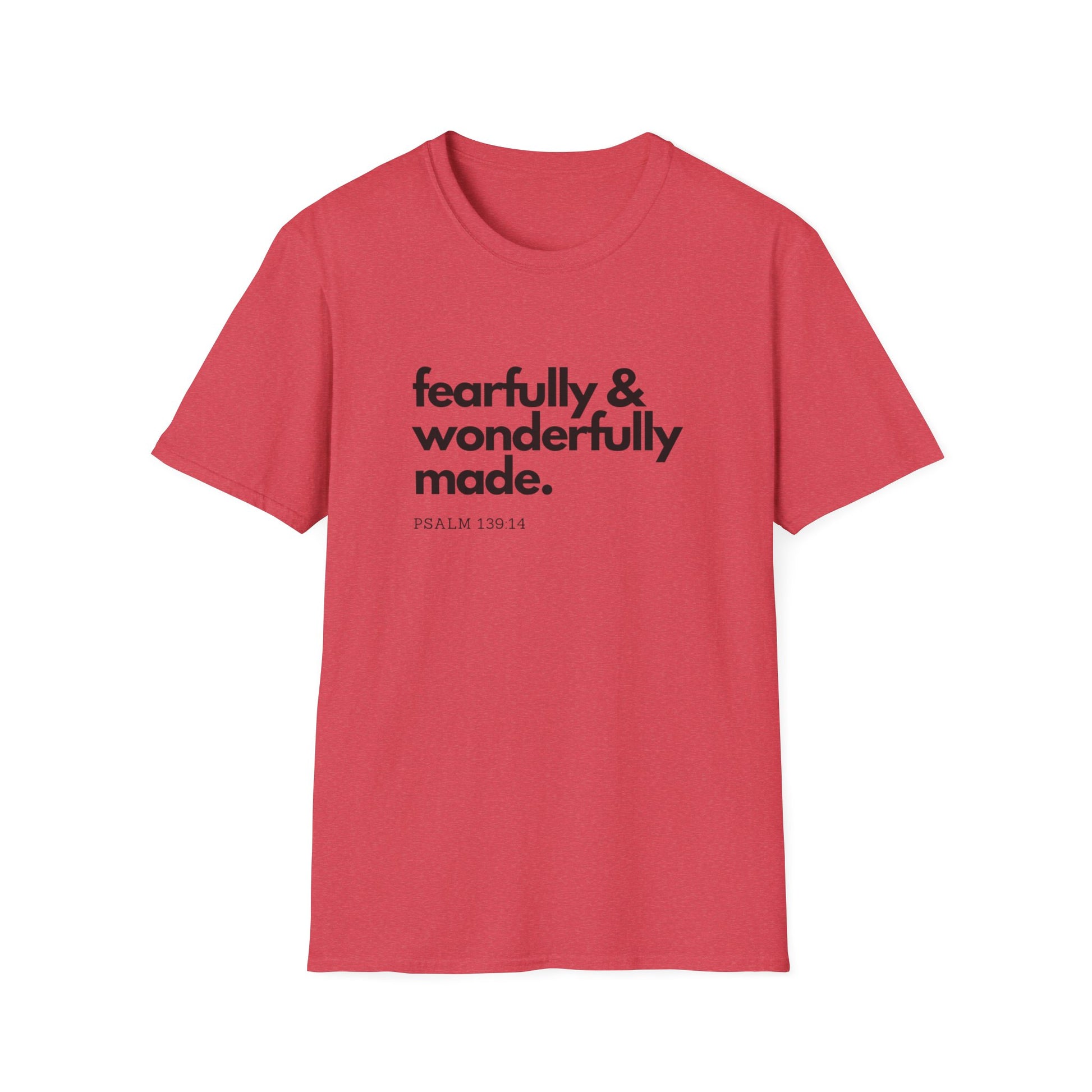 Fearfully & Wonderfully Made T-Shirt | Inspirational Quote Tee | Gift for Her | Bible Verse Apparel | Faith-Based Clothing