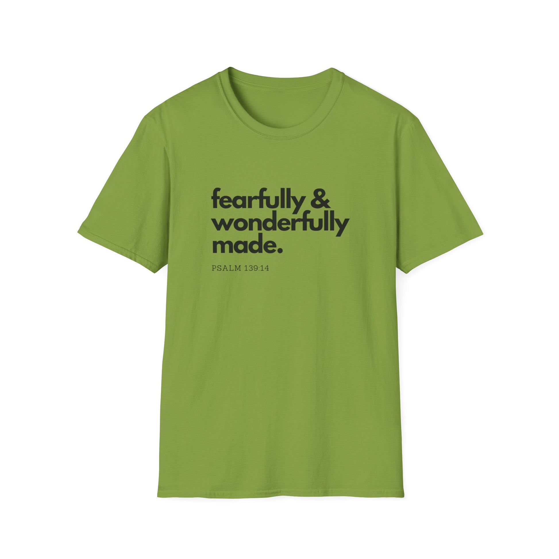 Fearfully & Wonderfully Made T-Shirt | Inspirational Quote Tee | Gift for Her | Bible Verse Apparel | Faith-Based Clothing