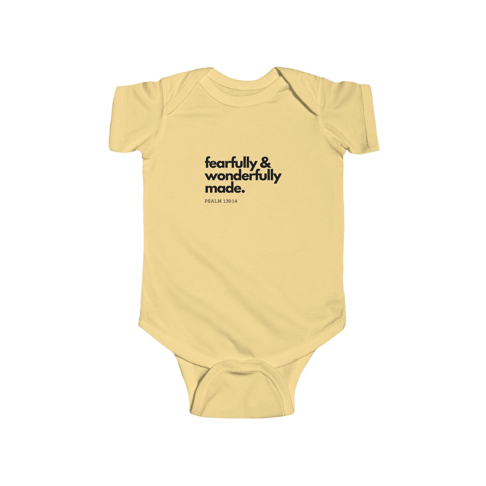 Fearfully & Wonderfully Made Infant Bodysuit, Baby Shower Gift, Newborn Outfit, Baby Apparel, Christian Baby Clothes