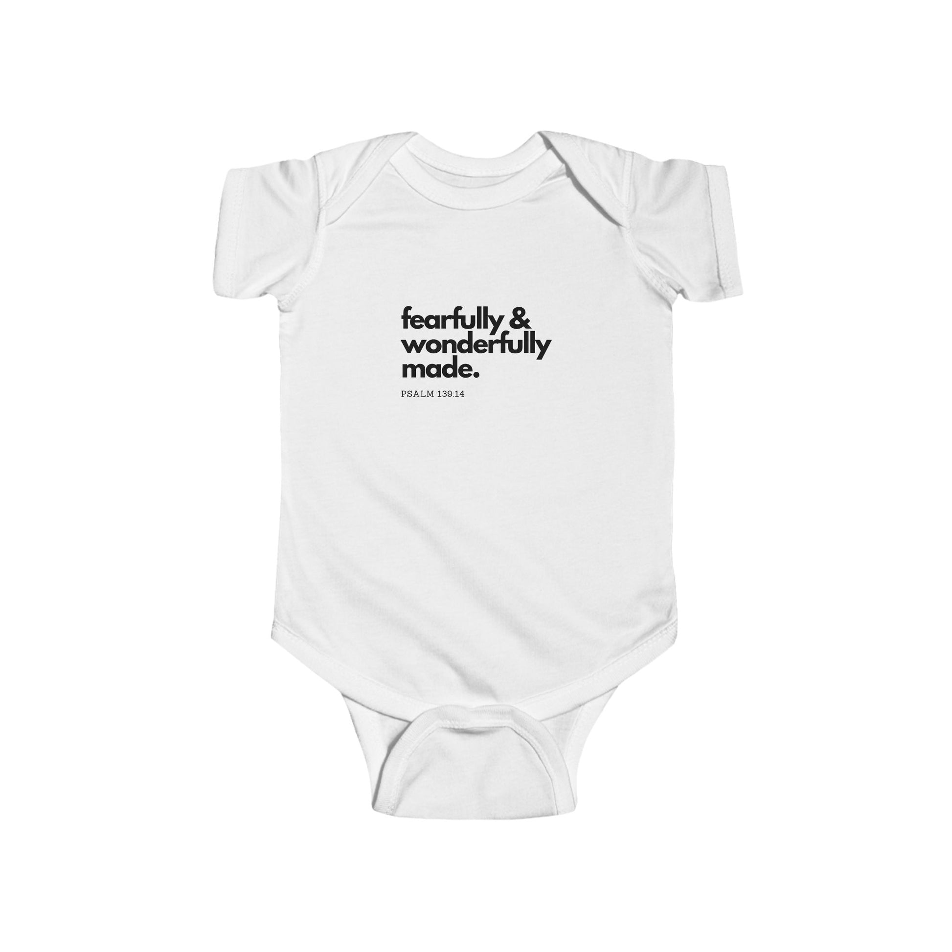 Fearfully & Wonderfully Made Infant Bodysuit, Baby Shower Gift, Newborn Outfit, Baby Apparel, Christian Baby Clothes