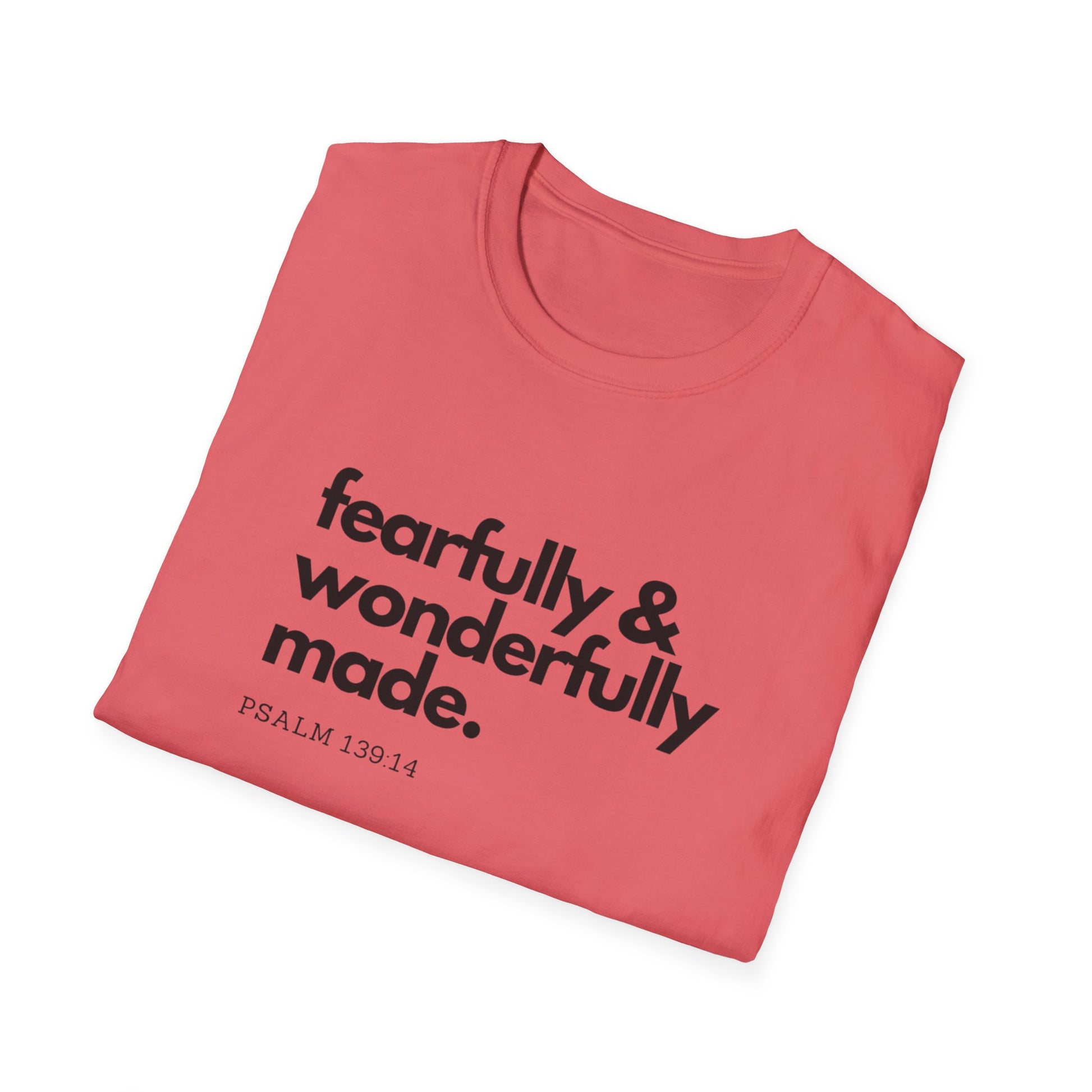 Fearfully & Wonderfully Made T-Shirt | Inspirational Quote Tee | Gift for Her | Bible Verse Apparel | Faith-Based Clothing