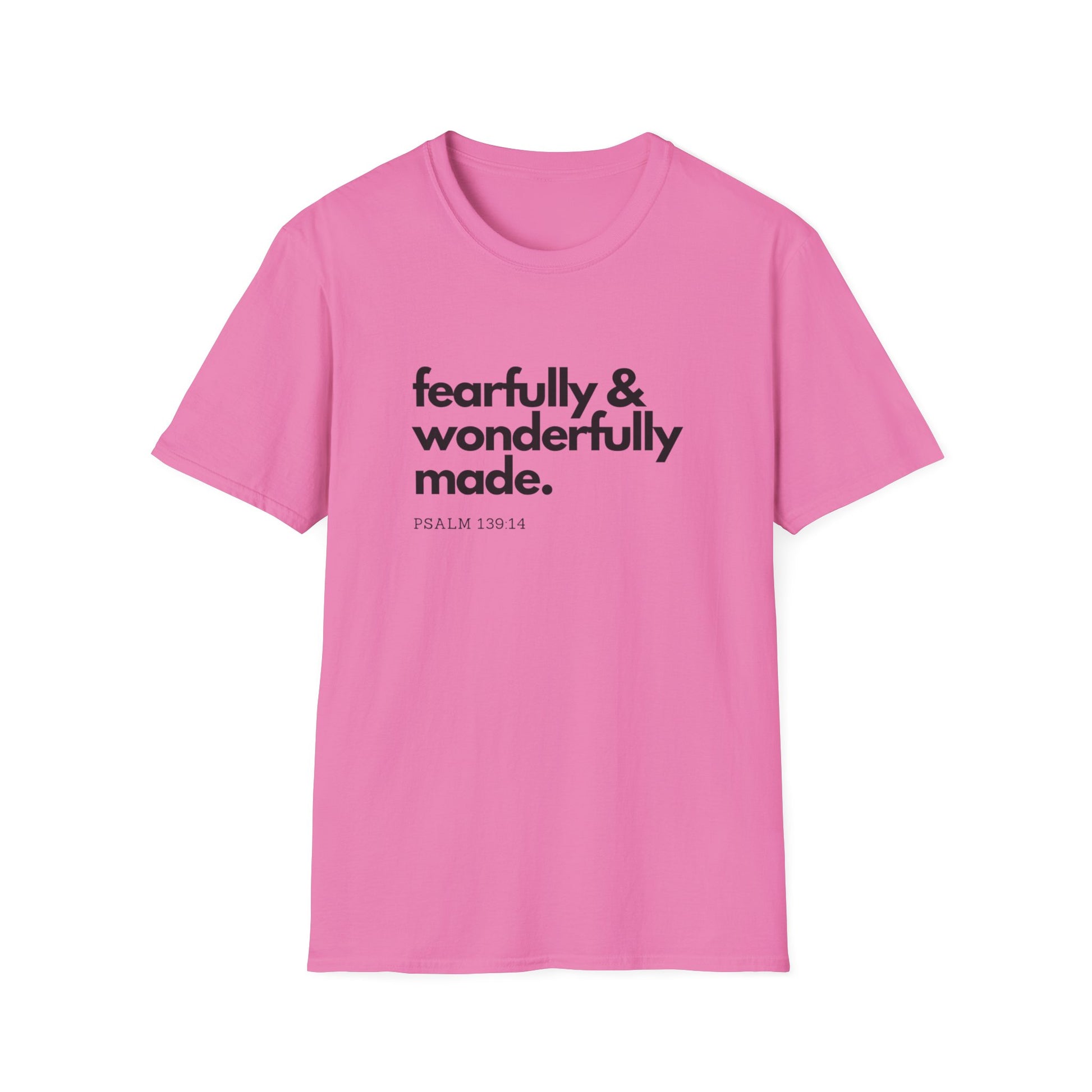 Fearfully & Wonderfully Made T-Shirt | Inspirational Quote Tee | Gift for Her | Bible Verse Apparel | Faith-Based Clothing