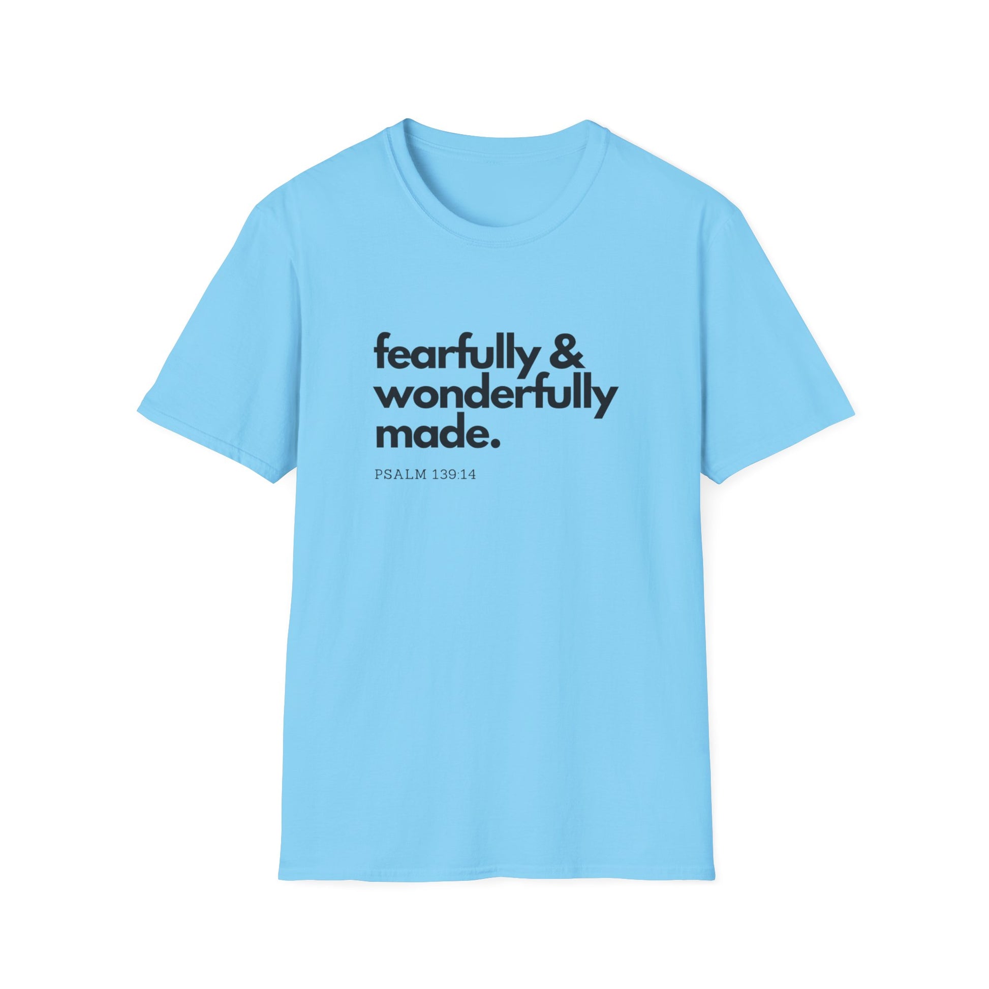 Fearfully & Wonderfully Made T-Shirt | Inspirational Quote Tee | Gift for Her | Bible Verse Apparel | Faith-Based Clothing