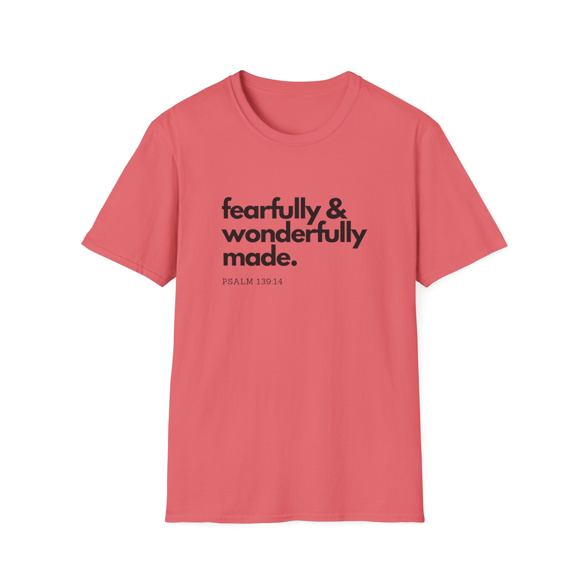 Fearfully & Wonderfully Made T-Shirt | Inspirational Quote Tee | Gift for Her | Bible Verse Apparel | Faith-Based Clothing