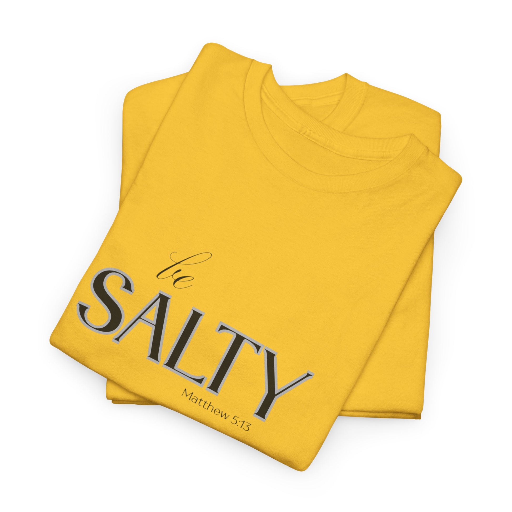 Stylish Unisex Heavy Cotton Tee - 'SALTY' Statement Shirt, Casual Wear, Gift for Friends, Beach Vibes, Summer Fashion