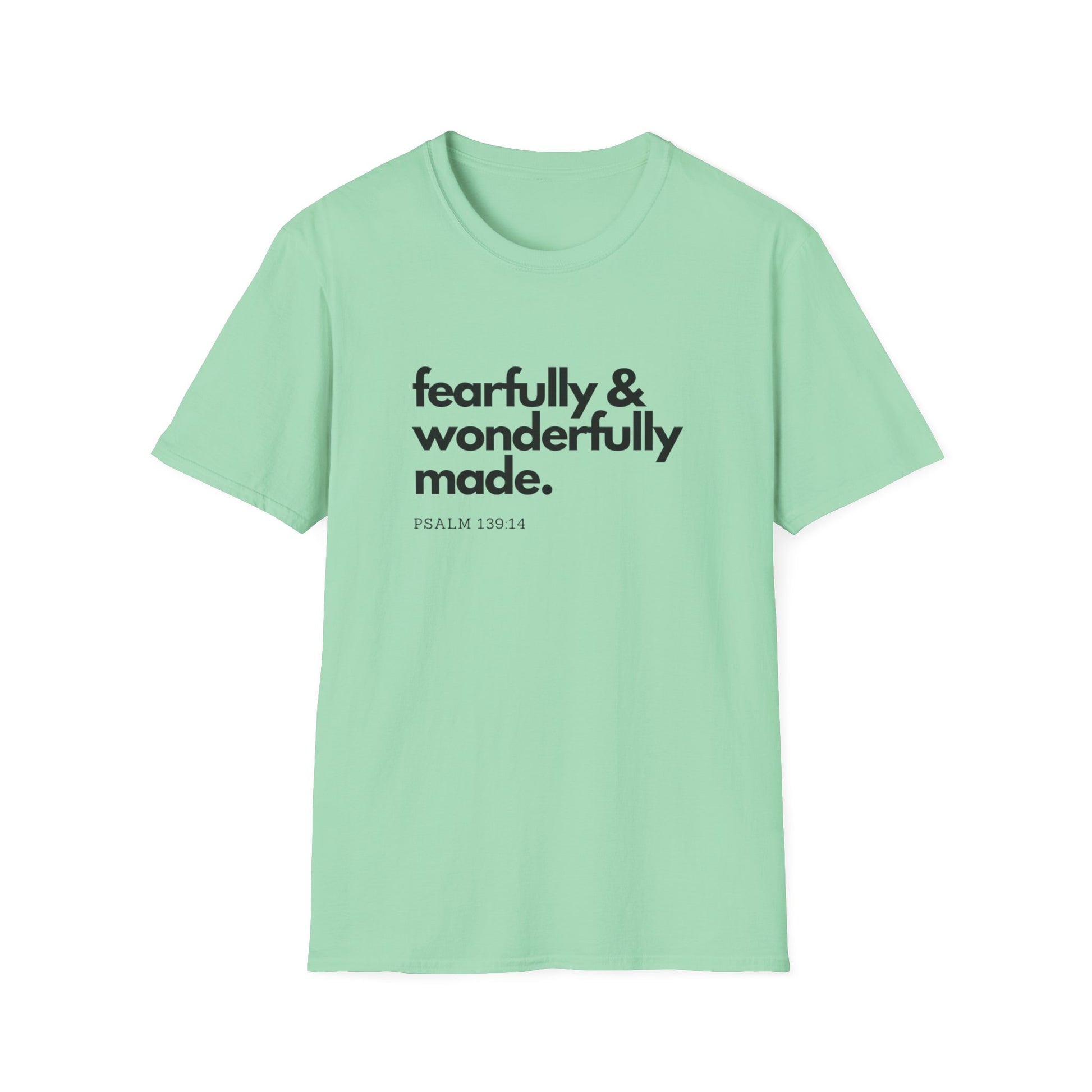 Fearfully & Wonderfully Made T-Shirt | Inspirational Quote Tee | Gift for Her | Bible Verse Apparel | Faith-Based Clothing