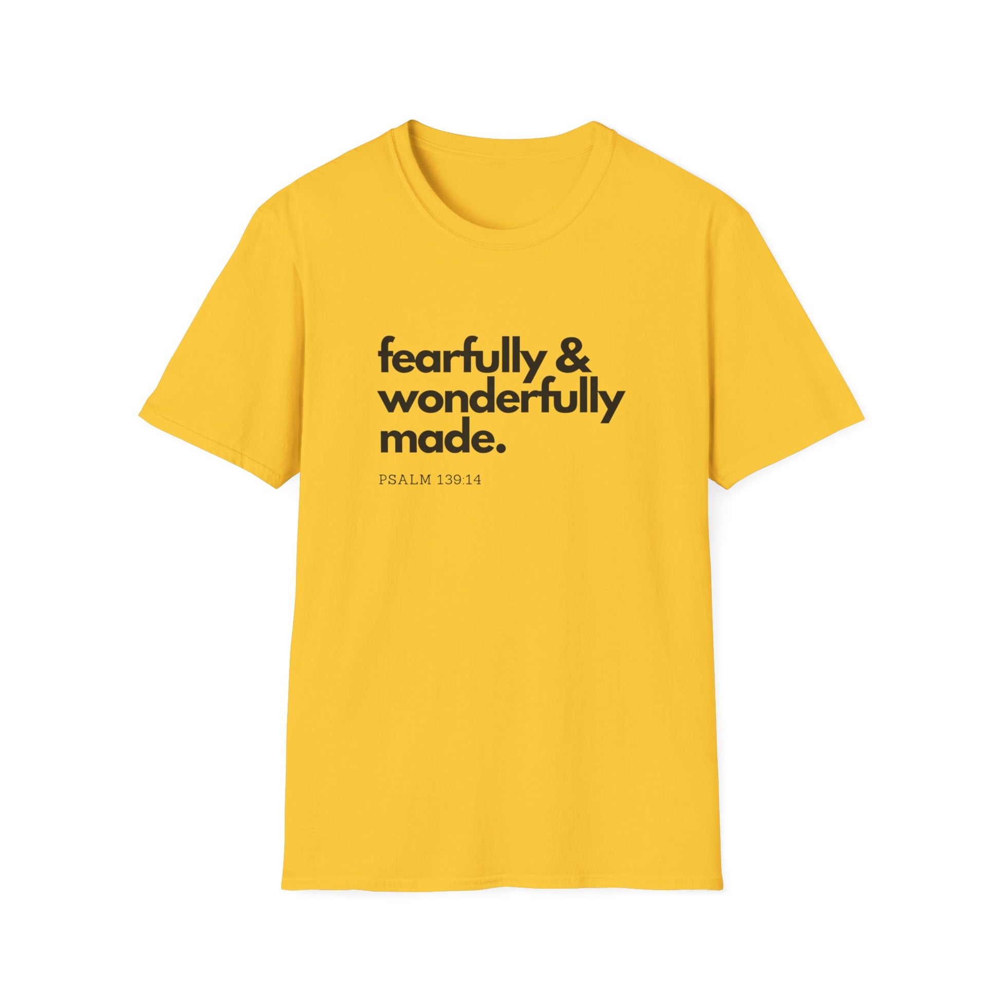 Fearfully & Wonderfully Made T-Shirt | Inspirational Quote Tee | Gift for Her | Bible Verse Apparel | Faith-Based Clothing